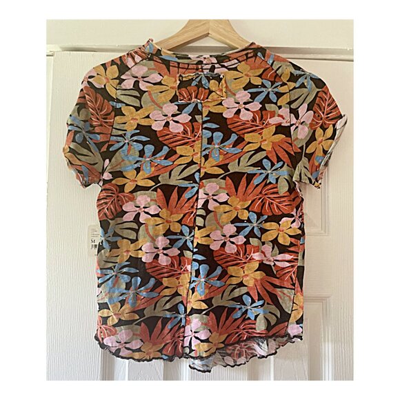 Free People We The Free T-Shirt Boho Floral Be My Baby Tee Size Medium - Picture 3 of 8